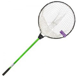 Подсак для форели Kahara Rubber Landing Net, проз рез (обруч D-45см, глуб-30см, рук - 70см зеленая)