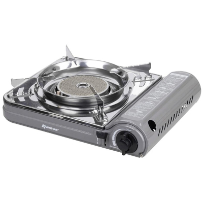 Плита газовая портативная в кейсе, горелка керамическая, ветрозащита Nisus (N-MS-3500CS)