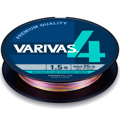 Плетеный шнур Varivas PE 4 300m Marking #0.8 (15lb)