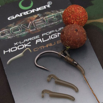 Трубка изогнутая для крючка Gardner Covert Pop-UP Hook Aligner (L) C-THRU BROWN (10шт) *NEW* CHAPBL