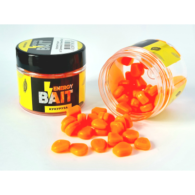 Искусственная насадка Energy Bait КУКУРУЗА плавающая, цв. оранж., ароматизир. (60шт)