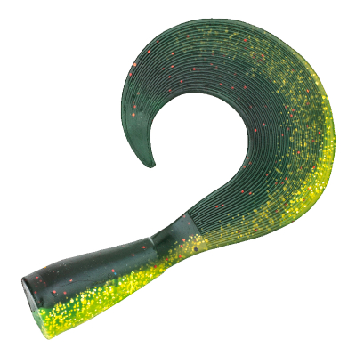 Хвост силиконовый Svartzonker X-Tail с коннектором, 130 мм, 11,8 гр, цвет: Black/Chartreuse