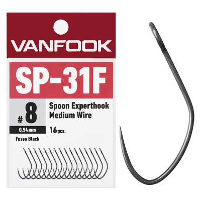 Крючок Vanfook SP-31F Spoon Expert Hook BK #6 Value Pack