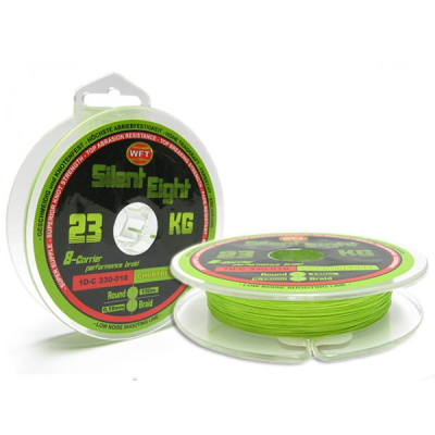 Плетеный шнур WFT Silent 8 Chartreuse 150m 28KG 0,22 (1D-C 330-022)