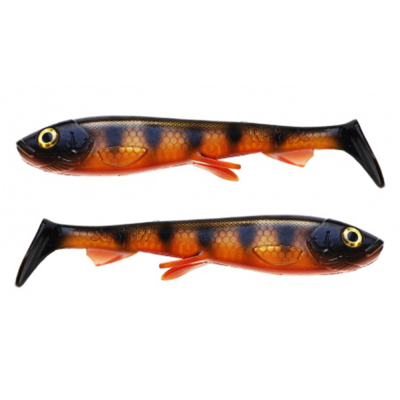 Приманка силиконовая XXL Wolfcreek Shad 24см  102гр 2шт Black Okoboji Perch