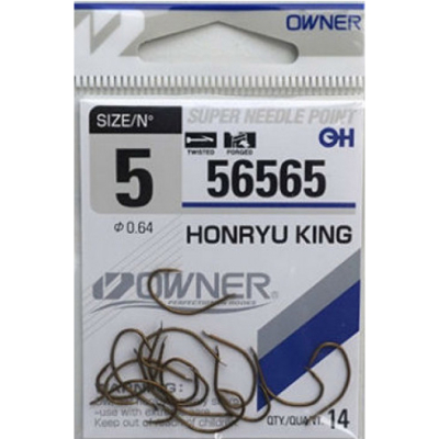 Крючок Owner Honryu King dark brown №1 10шт