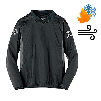 Пуловер Daiwa Wind-Block Pull-Over Jacket Black  L DJ-5304