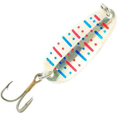 Блесна Delfin Åsenskjea 12g, №6 цвет Ag/Dotted