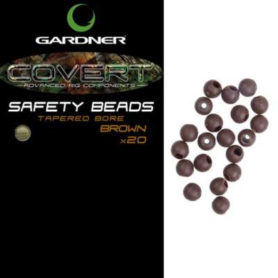 Бусина резиновая Gardner Covert Safety Beads Brown 4 mm (20шт) CSBB