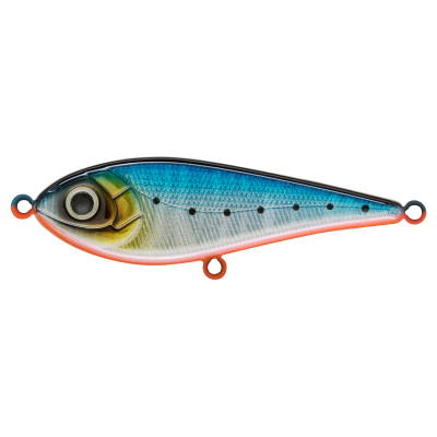 Воблер Strike Pro Buster Jerk Sinking, 150 мм, 75 гр. цвет A234-SBO-LU Blue Back Silver OB Fluo