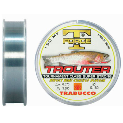 Леска Trabucco T-Force Trouter, Light Grey 150m - 0.140mm 2.85kg