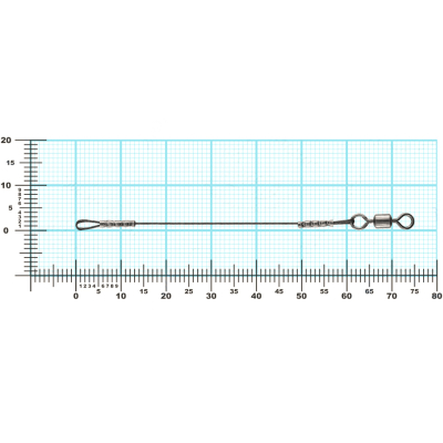 Звено с вертлюгом из титана 1х7 для ассиста 75 мм, толщ. 0,5 мм, 20 кг, 3 шт/уп VD-7ATiSLRS-05-75(3)