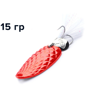 Блесна GT-BIO Pineappie Spoon 15гр, красный GT-32T