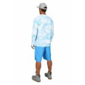 Термофутболка Simms SolarFlex LS Crewneck - Print, M, Cloud Camo Blue