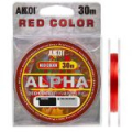 Леска монофильная Akkoi Alpha 30m красная ф-0,09mm, (0,96 кг)