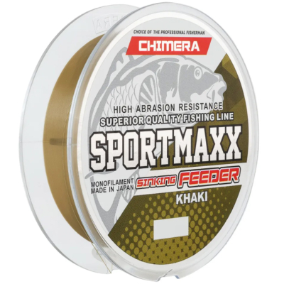 Леска Chimera SPORTMAXX Feeder Khaki Sinking 150m #0.18 (цв.Хаки) (4,8кг)