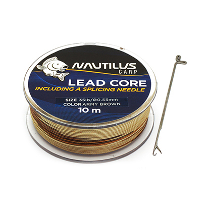 Лидкор Nautilus Supreme Lead Core 45lb 10м Army Brown