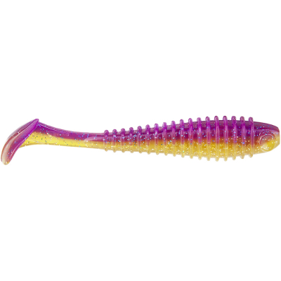 Силиконовая приманка Norstream Tubby Daddy 6.5" (3 шт.) цвет 03 Purple-Yellow