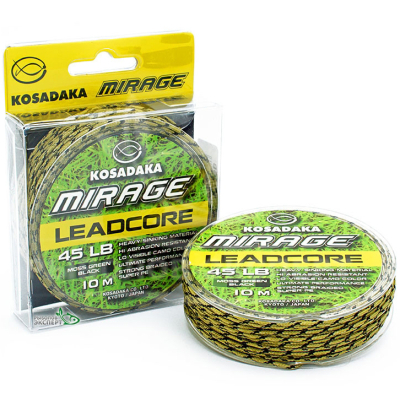 Лидкор Kosadaka Mirage Leadcore 10m зел/черн,45LB (5шт.) LMGLC45GB