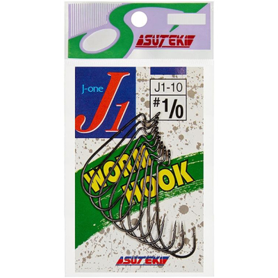 Офсетный крючок YAMAI Worm Hook J-1 #1