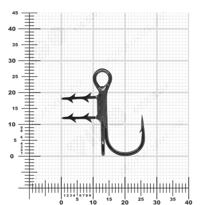 Тройник Vido Craft ST-36H-S "T-Treble PRO Hooks", блистер 3 шт. ST36S-02(3)