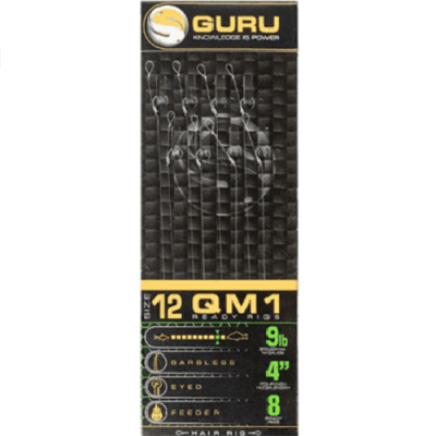 Поводок готовый Guru QM1 Standard Hair 4&quot; №10 0,22мм