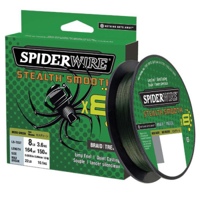 Леска плетеная Spiderwire Stealth Smooth 8 Braid Moss Green 150м 0.07мм 6.0кг (1515222)