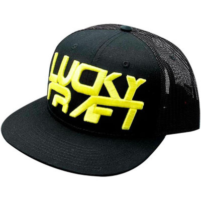 Кепка Lucky Craft Flat POP - Black and Yellow/черный-желтый