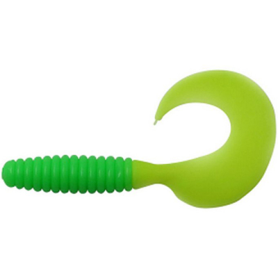 Силиконовая приманка Yaman Spiral 5" цвет #23 - Lime chartreuse tail (уп. 5 шт.)