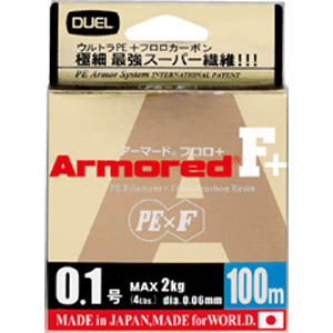 Шнур PE DUEL ARMORED F+ 100m H4000 GY Золотисто-желтый # 0.2 MAX 2,5 kg. (0.08 mm)