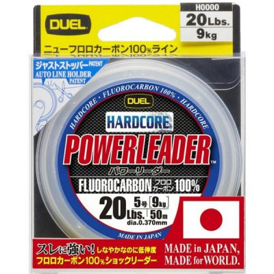 Леска Duel Hardcore Powerleader FC Fluorocarbon 100% 50m 100Lbs/46Kg (0.910mm)