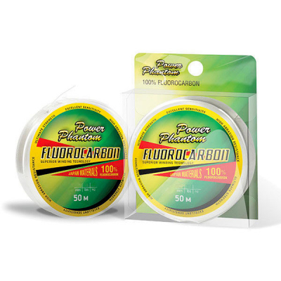 Леска Power Phantom Fluorocarbon 50м прозрачный, 1,5  0,205мм, 3,1 кг