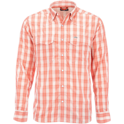 Рубашка Simms Big Sky LS Shirt, Smoked Salmon Plaid, M