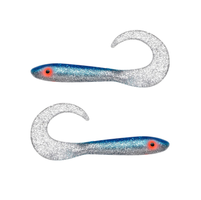 Силиконовая приманка Svartzonker McRubber Tail 34cm 98гр 2шт C0 Blue silver glitter