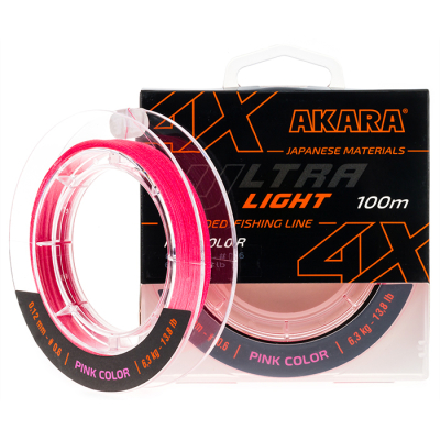 Шнур Akara Ultra Light Pink 100 м 0,06