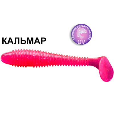 Силиконовая приманка Crazy Fish Vibro Fat 1-7.1-37-6 кальмар цв. lollipop (леденец)