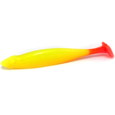 Силиконовая приманка Boroda Baits Anchous 90мм цвет ЛИМОН/КРАСНЫЙ (Lemon/Red)