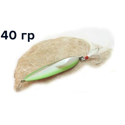 Блесна GT-BIO Racing Boat 40гр, сереброкрасныйзеленый  GT-32T