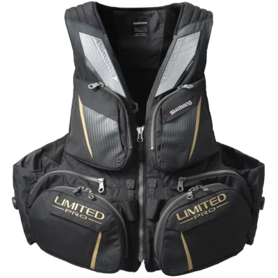 Жилет разгрузочный мужской Shimano Nexus VF-110X LTD.BK XL, цвет - черный, р. 52