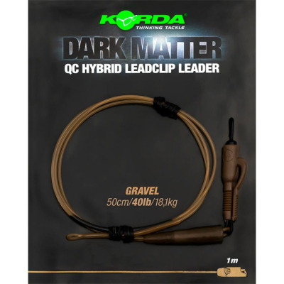 Монтаж готовый Korda Dark Matter Leader QC Hybrid Clip Gravel 1м 40lb