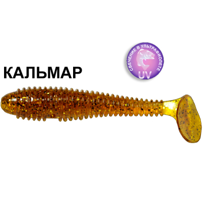 Силиконовая приманка Crazy Fish Vibro Fat 1-7.1-9-6 кальмар цв. caramel цв. caramel (карамель)