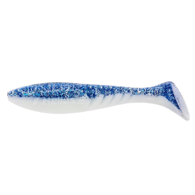 Силиконовая приманка Helios Slash 2,64"/6,7 см Blue Sparkles & White 10шт. (HS-19-026)