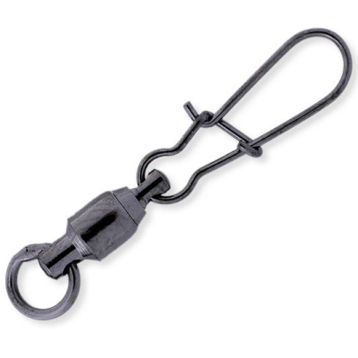 Вертлюг с карабином Norstream Ball bearing swivel with solid ring + Nice snap (10 шт.) № 1
