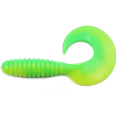 Силиконовая приманка Yaman Spiral 6" цвет #30 - Lime Chartreuse (уп. 4 шт.)