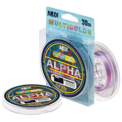 Леска монофильная Akkoi Alpha Multicolor 30m 0.09мм