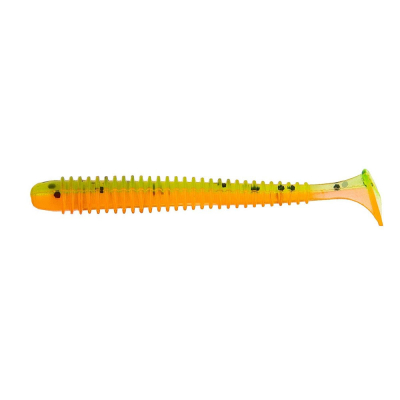 Силиконовая приманка Helios Liny Catcher 2,35"/6 см Pepper Green & Orange 12шт. (HS-5-018)