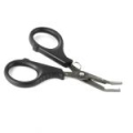 Ножницы Yoshi Onyx Scissors 11см Curve, для плетенки и заводных колец с загибом и шнуром с карабином