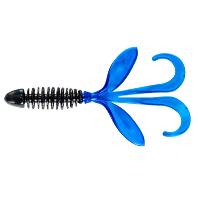 Силиконовая приманка YUM F2 Wooly Hawgtail 4.5" цв. Black/Blue