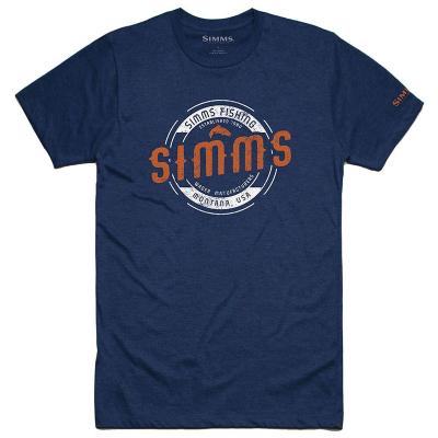 Футболка Simms Wader MT T-Shirt, Navy Heather, L