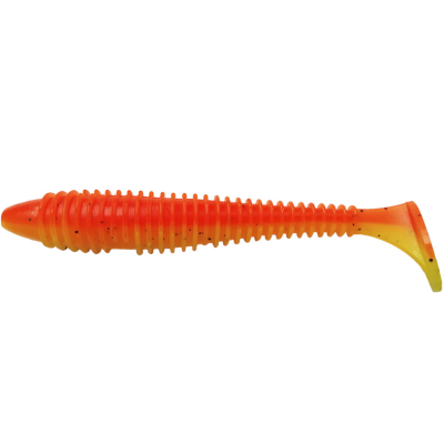 Силиконовая приманка Pike Hunter Ribbed Worm FAT 5.8" 15 см. #024 Orange-lemon (UV) (1 шт)